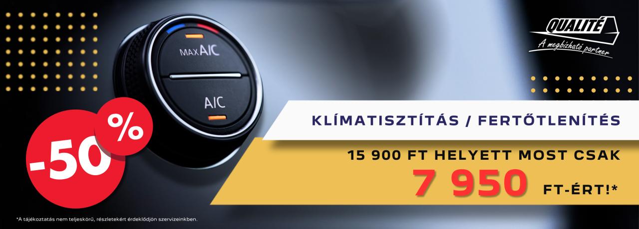 Kedvezményes klímatisztítás